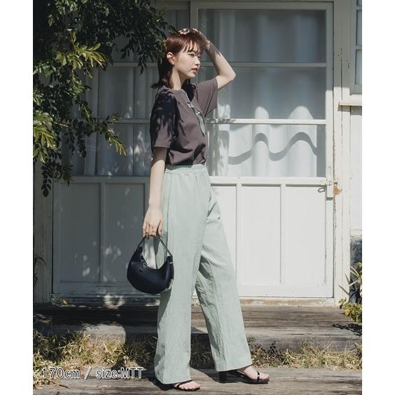 ワイドパンツ トールサイズ レディース 高身長 綿100％ リネン ライクリラックスワイド パンツ Essenave 夏 ゆったり | LL/3L/4L/5L | ニッセン nissen_4