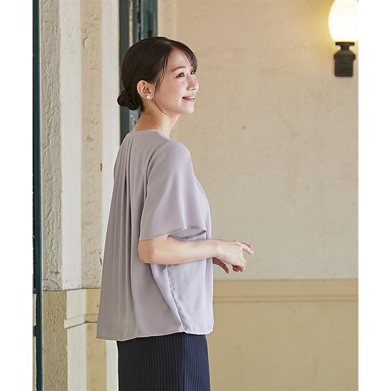 ニッセン（nissen） シャツ ブラウス 小さいサイズ レディース パール 