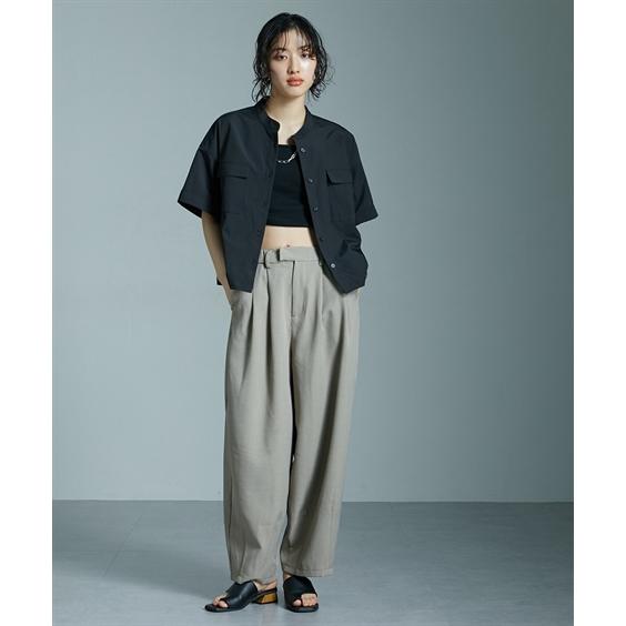 ニッセン（nissen） シャツ ブラウス レディース 胸ポケット付き短丈