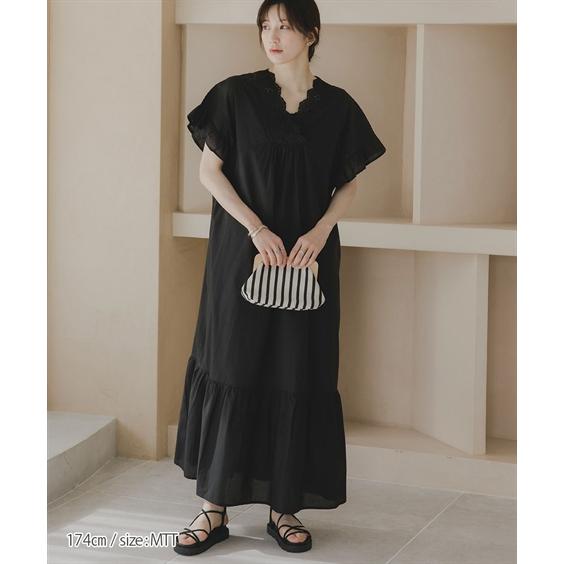 DAMA collection 絹100% 3L 大きいサイズ　ロング丈　美品 ニッセン（nissen） ワンピース ロング マキシ トールサイズ