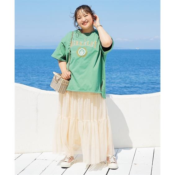 ニッセン（nissen） Tシャツ カットソー 大きいサイズ レディース 5分