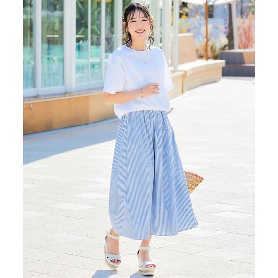 ニッセン（nissen） ロングスカート レディース さらり涼しげ先染