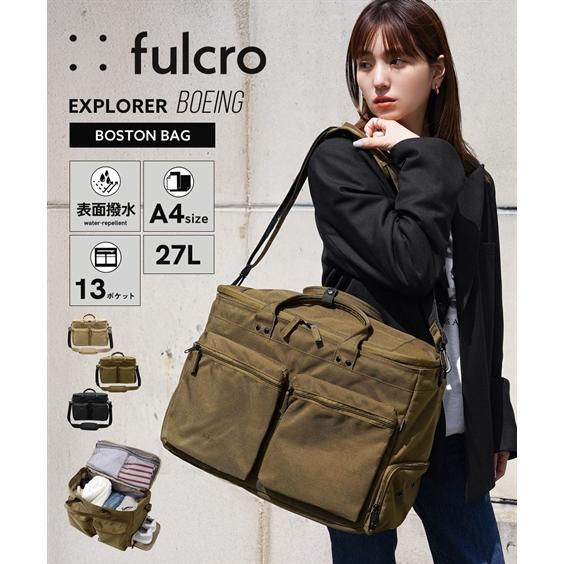 レディース fulcro フルクロ 13ポケット 27L対応はっ水Explorerボーイング ボストン バッグ A4対応 春 夏 秋 冬 かばん かわいい おしゃれ ニッセン nissen ニッセン（nissen） レディース fulcro フルクロ 13ポケット 27L対応は