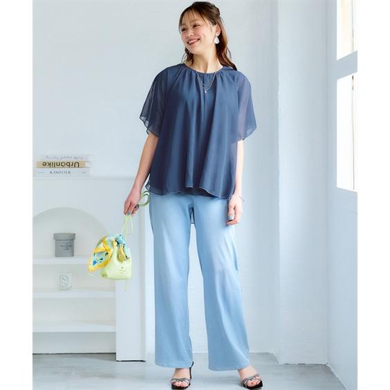 トップス チュニック レディース シフォンドルマン 夏 体型カバー お尻