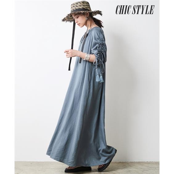 ニッセン（nissen） ワンピース ロング マキシ レディース レーヨン麻