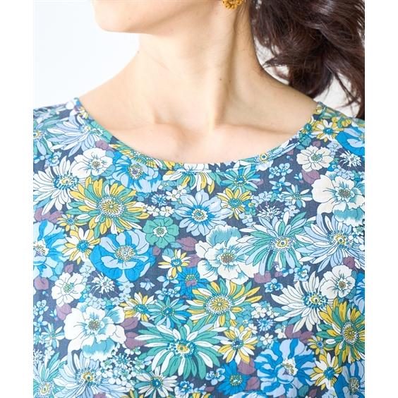 ニッセン ワンピース ロング マキシ ボタニカル柄ティアード