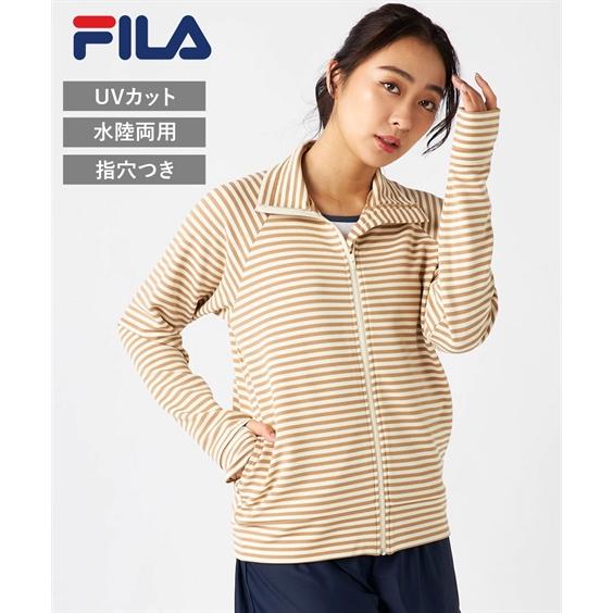 FILA（フィラ） ラッシュガード レディース 先染めボーダー 水陸両用