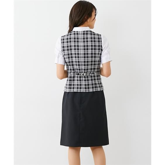 事務服 ベストスーツ 大きいサイズ レディース 会社制服 ベスト スーツ ＋ボックス プリーツ スカート 抗菌防臭 テープ付 有 春 夏 秋 4L/5L ニッセン nissen_14