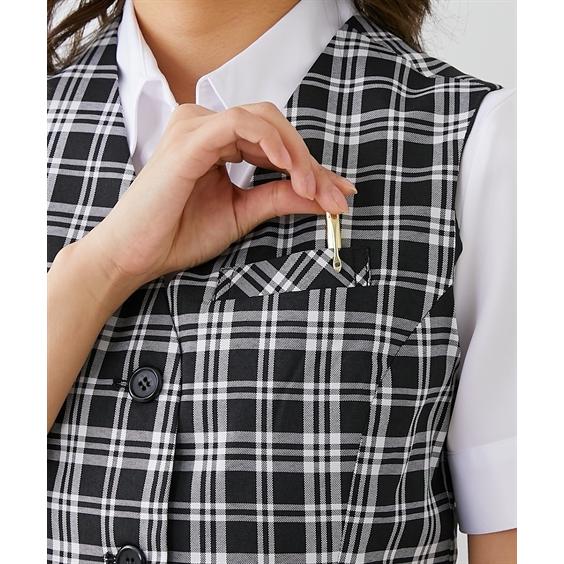 事務服 ベストスーツ 大きいサイズ レディース 会社制服 ベスト スーツ ＋ボックス プリーツ スカート 抗菌防臭 テープ付 有 春 夏 秋 4L/5L ニッセン nissen_20