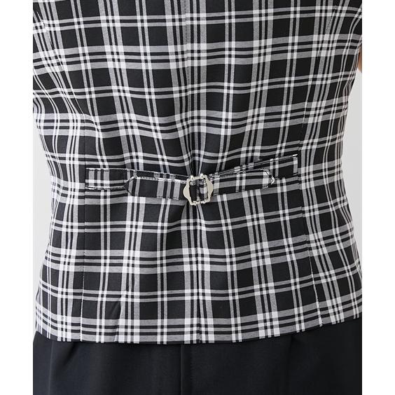 事務服 ベストスーツ 大きいサイズ レディース 会社制服 ベスト スーツ ＋ボックス プリーツ スカート 抗菌防臭 テープ付 有 春 夏 秋 4L/5L ニッセン nissen_22