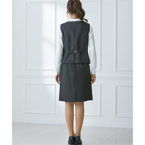 事務服 ベストスーツ 大きいサイズ レディース 会社制服 ベスト スーツ ＋ボックス プリーツ スカート 抗菌防臭 テープ付 有 春 夏 秋 4L/5L ニッセン nissen_12