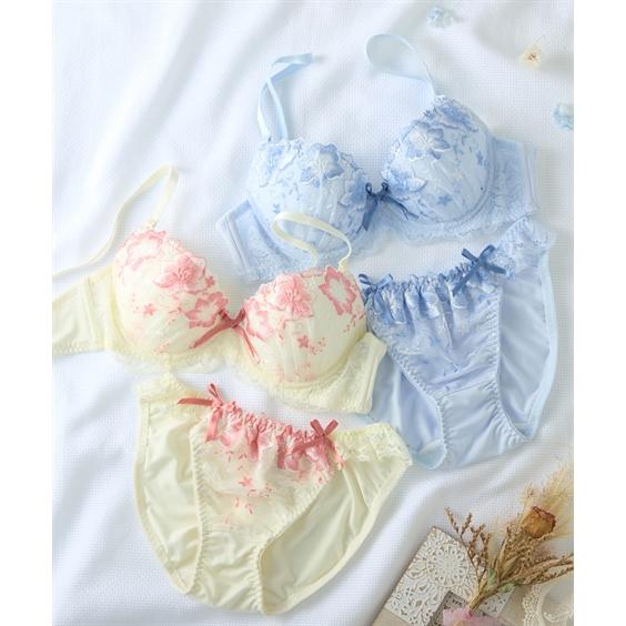 ショーツ　ブラジャー 楽天市場】脇高ロージープリント ブラジャー ショーツ 上下