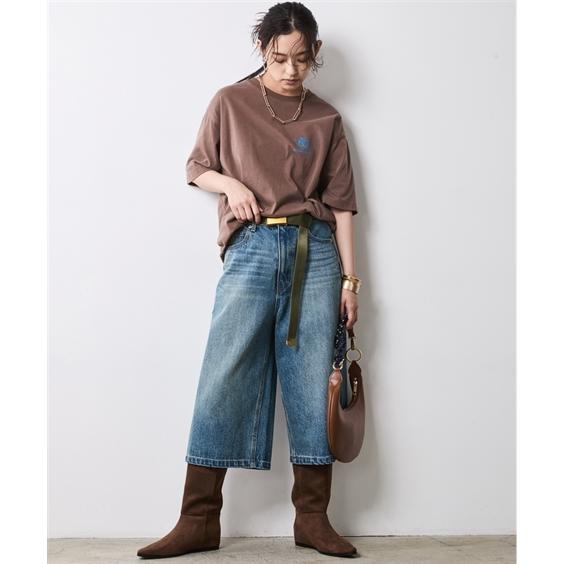 パンツ レディース 綿100％ デニム バミューダ シックスタイル 春 夏 秋 ズボン | 106〜98 | ニッセン nissen ニッセン（nissen） パンツ レディース 綿100％ デニム バミューダ
