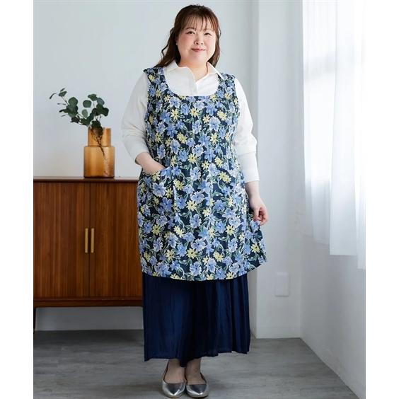 フェミニンワンピース丈エプロン 楽天市場】洋服感覚のエプロン 後ろも可愛くカバー くすみカラー