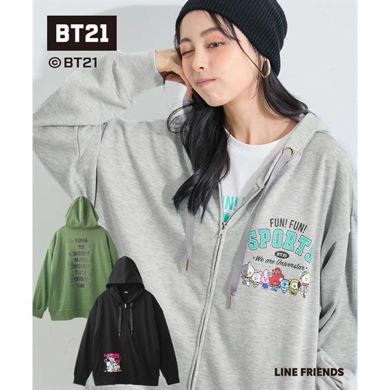 ニッセン（nissen） パーカー レディース BT21 ルーズシルエット