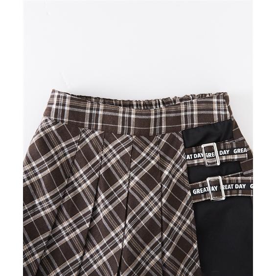 ニッセン（nissen） 子供服 キッズ ラメ入りチェック柄ラップ