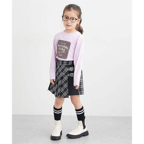 ニッセン（nissen） 子供服 キッズ ラメ入りチェック柄ラップ