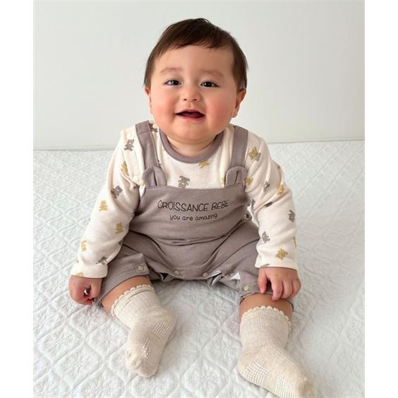 ニッセン（nissen） ロンパース カバーオール ベビー くまサロペット