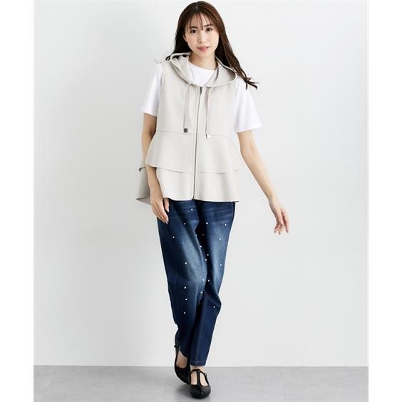 ニッセン（nissen） ベスト レディース 2段フリルフード付 Hana服 重ね