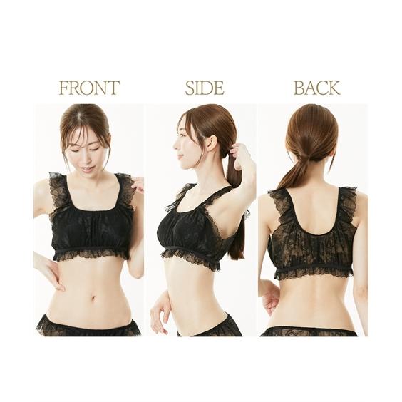 ノンワイヤーブラジャー レディース まるでNOブラ 総 レース ハーフトップ ブラジャー 大きいサイズ ノンワイヤー 女性 インナー | 4L/5L/6L | ニッセン nissen | ニッセン | 16