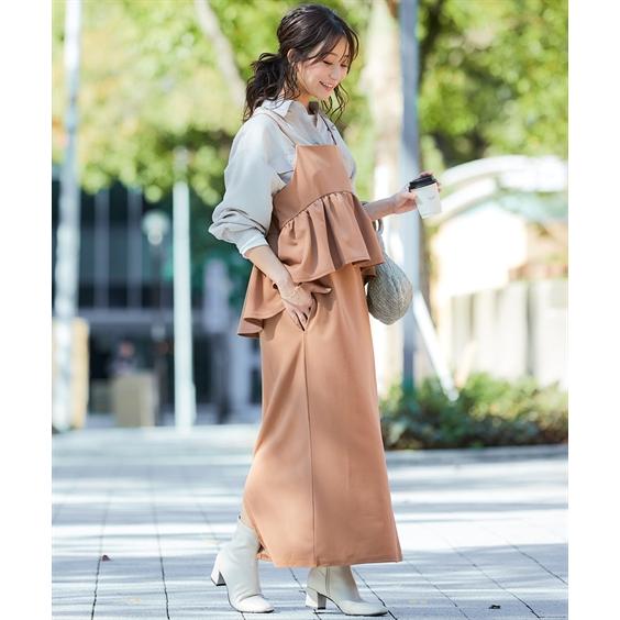 ニッセン（nissen） ワンピース ロング マキシ レディース ペプラム