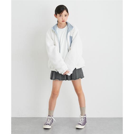 ナゴンスタンス ジップアップボアブルゾン オフホワイト キッズ130