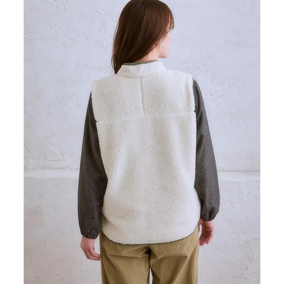 MCワークス　　ボアベスト　　Mサイズ ニッセン（nissen） ジャケット アウター レディース moz モズ ボア