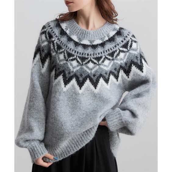 ニット+セーター Navi knit tops RVCA ルーカ ニット セーター レディース クルーネック ロゴ BIG RVCA