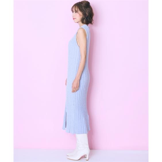 ワンピース ロング マキシ レディース リブモール ニット marun ひざ下 | 6L/8L/10L | ニッセン nissen_18