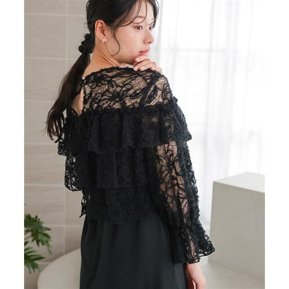パーティドレス ワンピース レディース 結婚式 パーティー ドレス モール刺繍 レース 使いティアード 春 夏 秋 冬 二次会 披露宴 | 4L/5L | ニッセン nissen_13