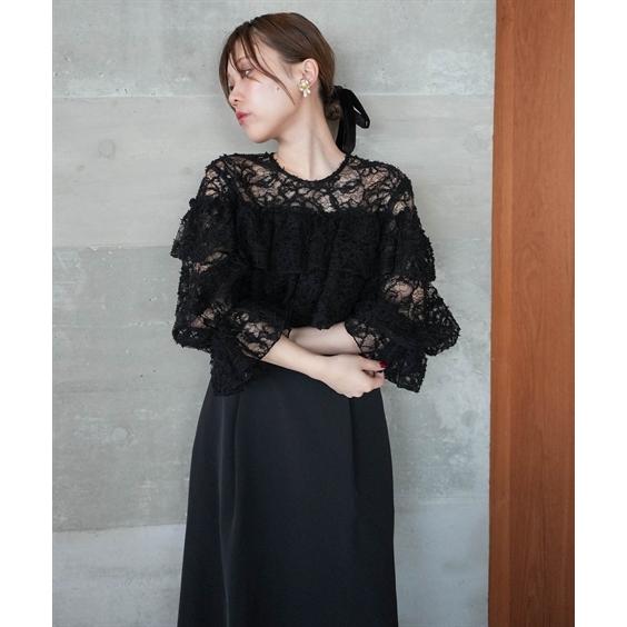 パーティドレス ワンピース レディース 結婚式 パーティー ドレス モール刺繍 レース 使いティアード 春 夏 秋 冬 二次会 披露宴 | 4L/5L | ニッセン nissen_16