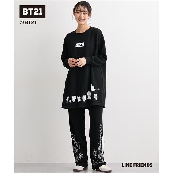 ニッセン（nissen） ストレートパンツ レディース BT21 裏起毛 パンツ