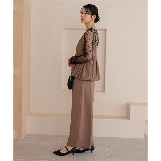 パーティドレス パンツ レディース 結婚式 パーティー ドレス シアードット トップス ＆バルーンキャミ セットアップ 春 夏 秋 冬 | LL | ニッセン nissen_4