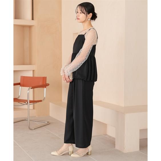 パーティドレス パンツ レディース 結婚式 パーティー ドレス シアードット トップス ＆バルーンキャミ セットアップ 春 夏 秋 冬 | LL | ニッセン nissen_9