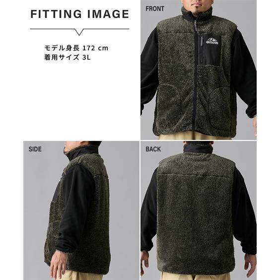 ニッセン（nissen） OUTDOOR ベスト メンズ ボアフリース アウトドア