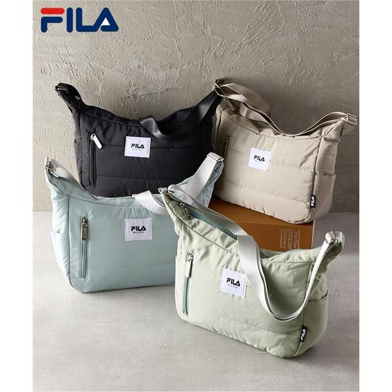 FILA（フィラ） レディース ワッペン付ボンディング ショルダー バッグ