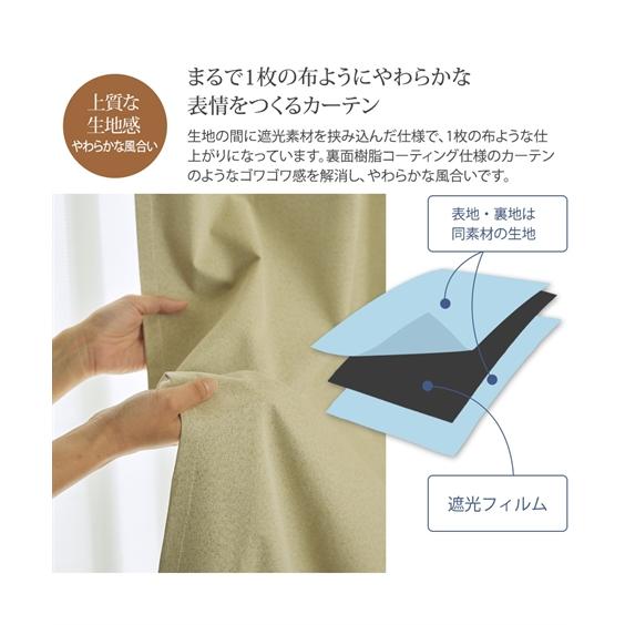 ニッセン（nissen） ドレープカーテン 省エネ 節電 1級遮光 カーテン