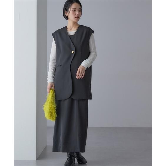 【現行品/美品】FENNEL ジレ 黒 入学式 卒業式 フリル ニッセン（nissen） スーツ フォーマル レディース 入学式 卒業式
