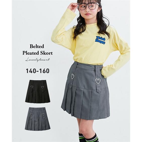 ニッセン（nissen） スカッツ 子供服 キッズ 飾り ベルト付 プリーツ