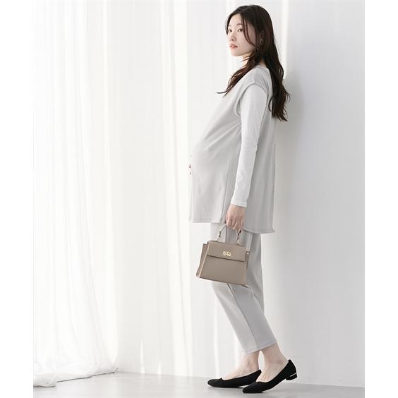 nouv confini　マタニティ フォーマル 美ラインタック　セットアップ ニッセン（nissen） マタニティ 事務服 授乳服 ママ ウェア カットソー