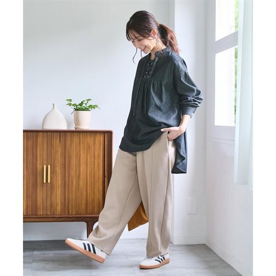 ニッセン（nissen） ワイドパンツ レディース カノコダンボール ニット
