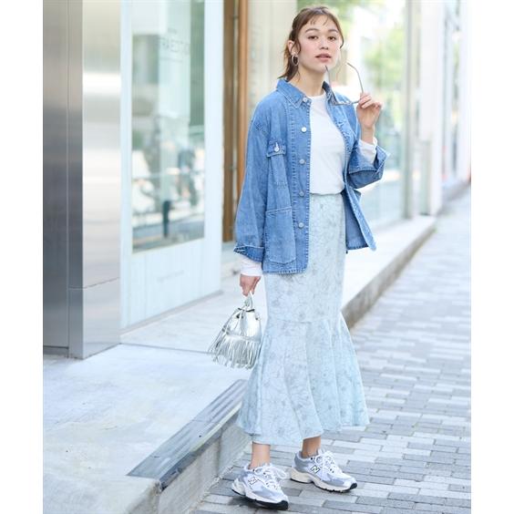 ニッセン（nissen） ロングスカート レディース プリント マーメイド