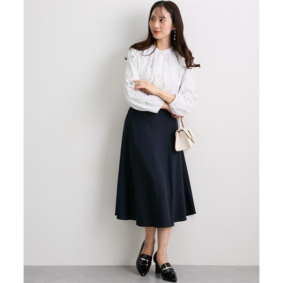 ニッセン（nissen） スカート ひざ丈 レディース しわになりにくい