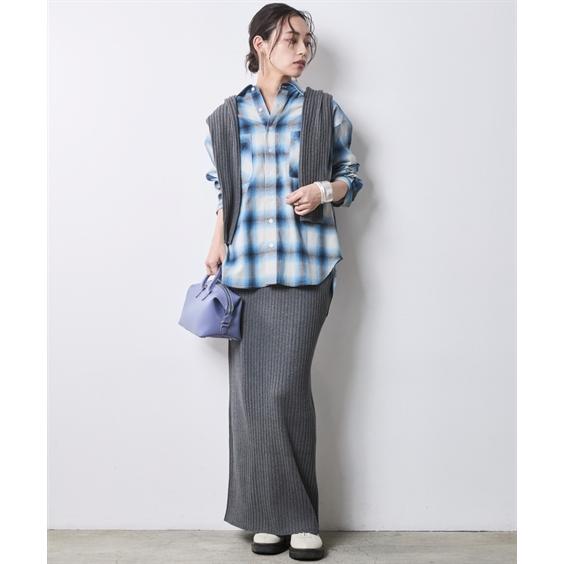 ニッセン（nissen） ロングスカート レディース ワイドリブ ニット