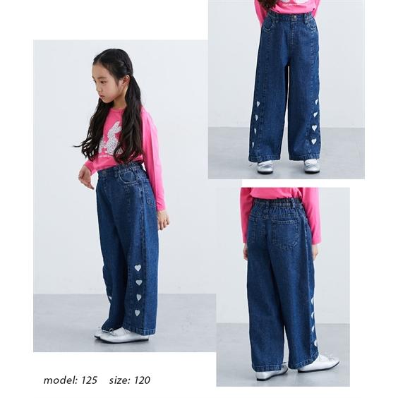 ニッセン（nissen） パンツ ズボン 子供服 キッズ ハート刺しゅう