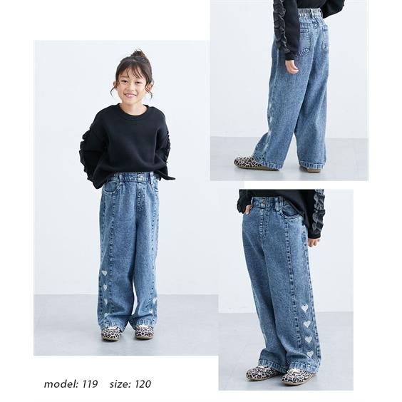 ニッセン（nissen） パンツ ズボン 子供服 キッズ ハート刺しゅう