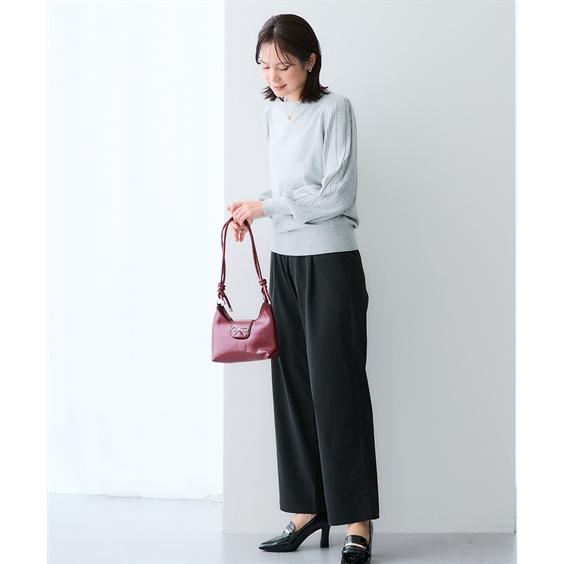 ニッセン（nissen） ストレートパンツ レディース 色褪せしない黒