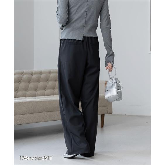 ワイドパンツ トールサイズ レディース 高身長 パイピング デザイン ワイド パンツ Essenave 春 夏 秋 大きいサイズ ゆったり | LL/3L | ニッセン nissen_13