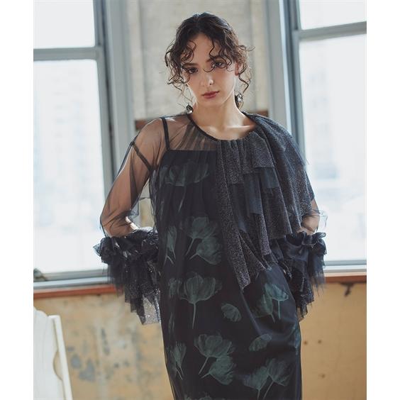 結婚式・パーティードレス 【お呼ばれ・よそいき・結婚式・パーティー・オケージョンドレス】フリルデザイ