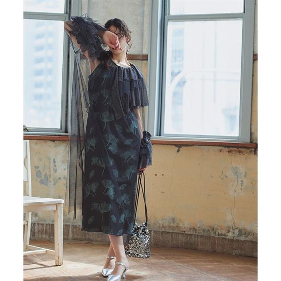 結婚式・パーティードレス 【お呼ばれ・よそいき・結婚式・パーティー・オケージョンドレス】フリルデザイ